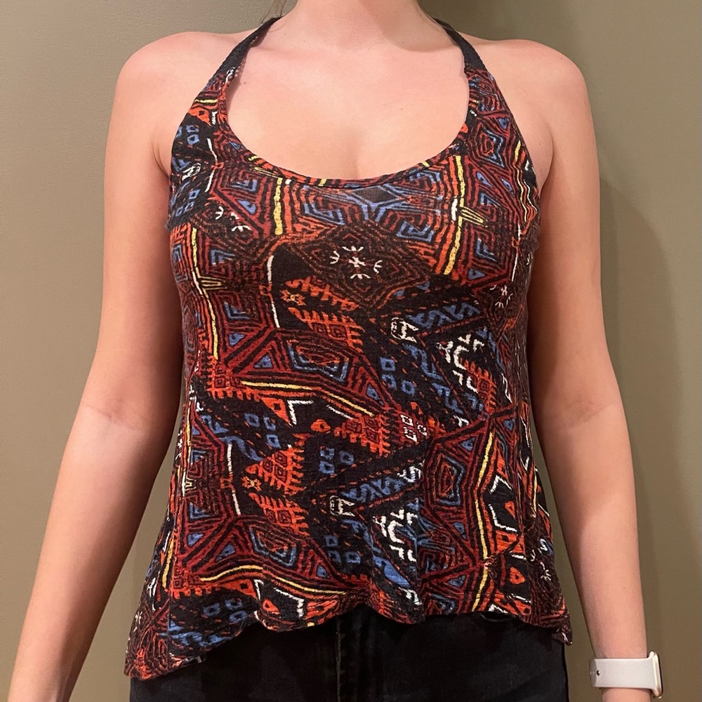 Forever 21 Patterned Flowy Tank - Picture 1 of 5